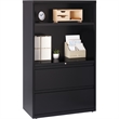 Hirsh 36-in Wide HL8000 Series 2 Drawer Lateral Combo File Cabinet Black