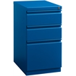 Hirsh 20-inch Deep Metal Mobile Pedestal File 3-Drawer Box/Box/File Classic Blue