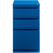 Hirsh 20-inch Deep Metal Mobile Pedestal File 3-Drawer Box/Box/File Classic Blue