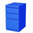 Hirsh 20-inch Deep Metal Mobile Pedestal File 3-Drawer Box/Box/File Classic Blue