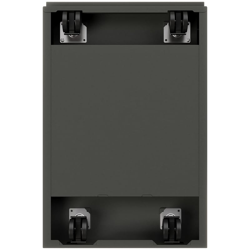 Hirsh Modern Charcoal Deep Metal Mobile Pedestal File 3-Drawer Box/Box