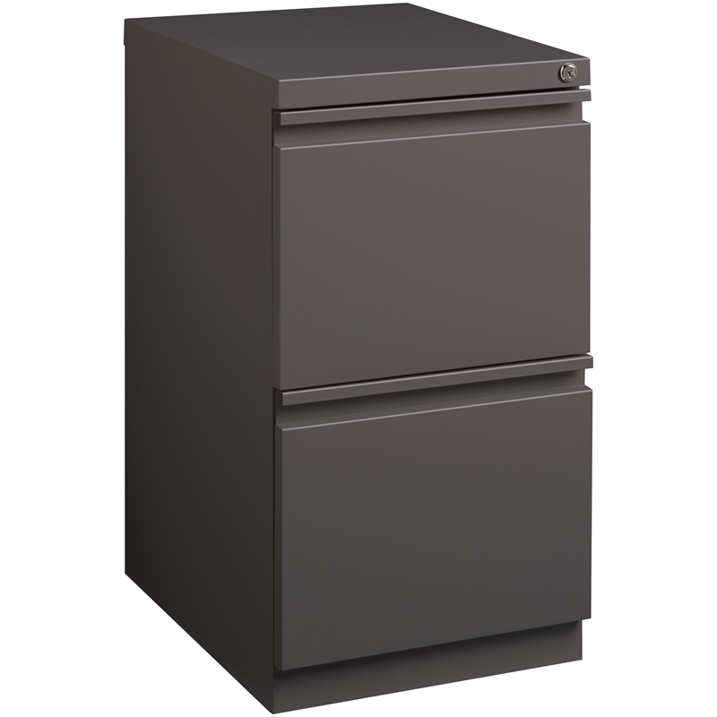 Hirsh 20-in Deep Mobile Pedestal 2-Drawer File/File. Full Width Pull. Espresso