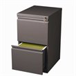 Hirsh 20-in Deep Mobile Pedestal 2-Drawer File/File. Full Width Pull. Espresso