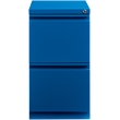 Hirsh 20-in Deep Metal Mobile Pedestal 2-Drawer File/File. Full Width Pull. Blue