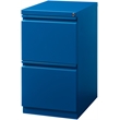Hirsh 20-in Deep Metal Mobile Pedestal 2-Drawer File/File. Full Width Pull. Blue