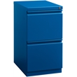 Hirsh 20-in Deep Metal Mobile Pedestal 2-Drawer File/File. Full Width Pull. Blue
