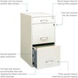 Space Solutions Metal 3 Drawer File Cabinet with Pencil Drawer Pearl White