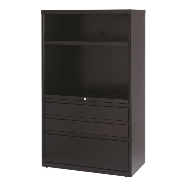 Hirsh 3 Drawer Lateral File Cabinet In Black 19627