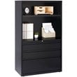 Hirsh 36-in Wide HL8000 Series Box/Box/File Lateral Combo File Cabinet Black