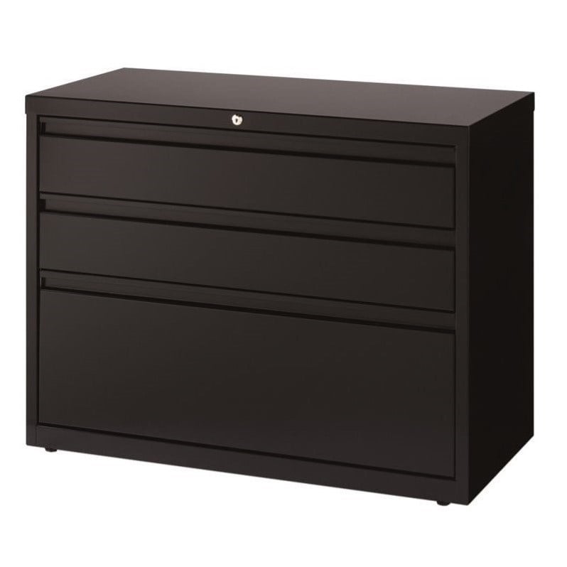 Hirsh 36-in Wide HL8000 Series Box/Box/File Cabinet Lateral File Cabinet Black