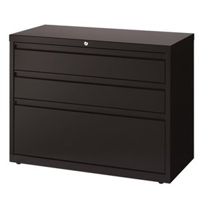 hirsh 36-in wide hl8000 series box/box/file cabinet lateral file cabinet black
