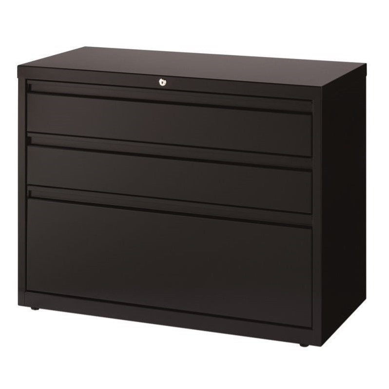 Hirsh 3 Drawer Lateral File Cabinet In Black 19626