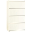 Hirsh 30-in Wide HL10000 Series Metal 4 Drawer Lateral File Cabinet Off White