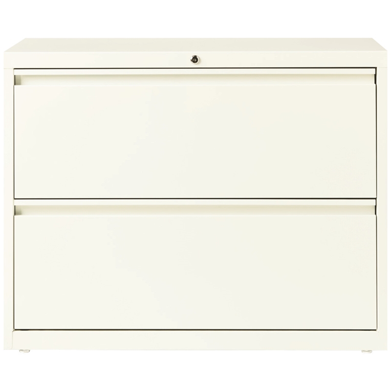 Hirsh 36-in Wide HL10000 Series Metal 2 Drawer Lateral File Cabinet Off White