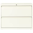 Hirsh 36-in Wide HL10000 Series Metal 2 Drawer Lateral File Cabinet Off White