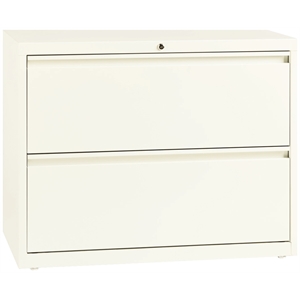 Hirsh 36-in Wide HL10000 Series Metal 2 Drawer Lateral File Cabinet Off White