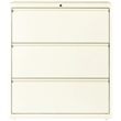 Hirsh 36-in Wide HL10000 Series Metal 3 Drawer Lateral File Cabinet Off White