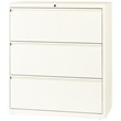 Hirsh 36-in Wide HL10000 Series Metal 3 Drawer Lateral File Cabinet Off White