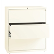 Hirsh 36-in Wide HL10000 Series Metal 3 Drawer Lateral File Cabinet Off White