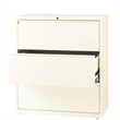 Hirsh 36-in Wide HL10000 Series Metal 3 Drawer Lateral File Cabinet Off White