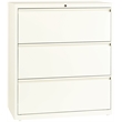 Hirsh 36-in Wide HL10000 Series Metal 3 Drawer Lateral File Cabinet Off White