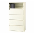 Hirsh 36-in Wide HL10000 Series Metal 5 Drawer Lateral File Cabinet Off White