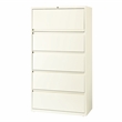 Hirsh 36-in Wide HL10000 Series Metal 5 Drawer Lateral File Cabinet Off White