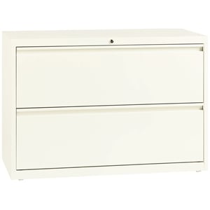 Hirsh 42-in Wide HL10000 Series Metal 2 Drawer Lateral File Cabinet Off White