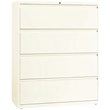 Hirsh 42-in Wide HL10000 Series Metal 4 Drawer Lateral File Cabinet Off White