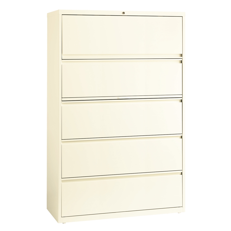 Hirsh 42 In Wide Hl10000 Series 5 Drawer Lateral File Cabinet Cloud 20665