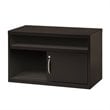 Hirsh 36-in Wide Low Metal Credenza with Sliding Door Black