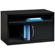 Hirsh 36-in Wide Low Metal Credenza with Sliding Door Black