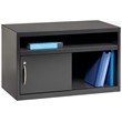Hirsh 36-in Wide Low Metal Credenza with Sliding Door Charcoal