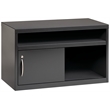 Hirsh 36-in Wide Low Metal Credenza with Sliding Door Charcoal