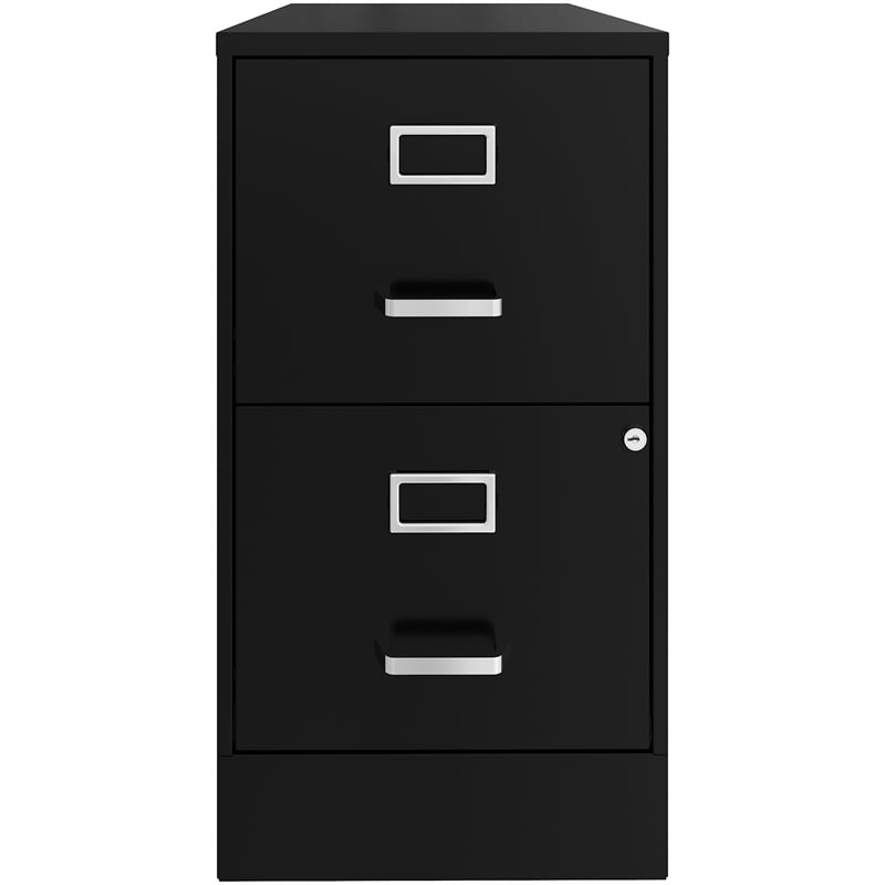 Hirsh 22" Deep 2 Drawer Metal File with Ball Bearing Slides Black