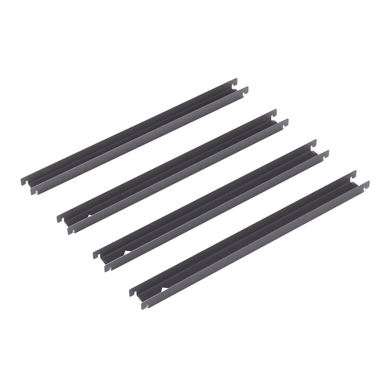 Hirsh Lateral Front to Back Metal Rail Kit 4-pack Platinum Gray