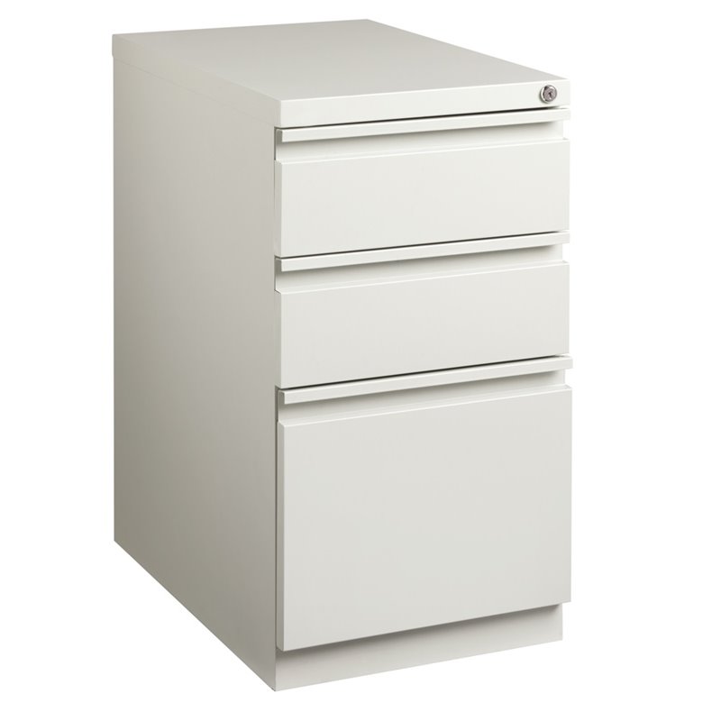 Pro Series Three Drawer Mobile Pedestal File Cabinet Charcoal 20 inches deep