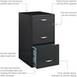 Space Solutions Contemporary 3 Drawer Metal File Cabinet in Charcoal