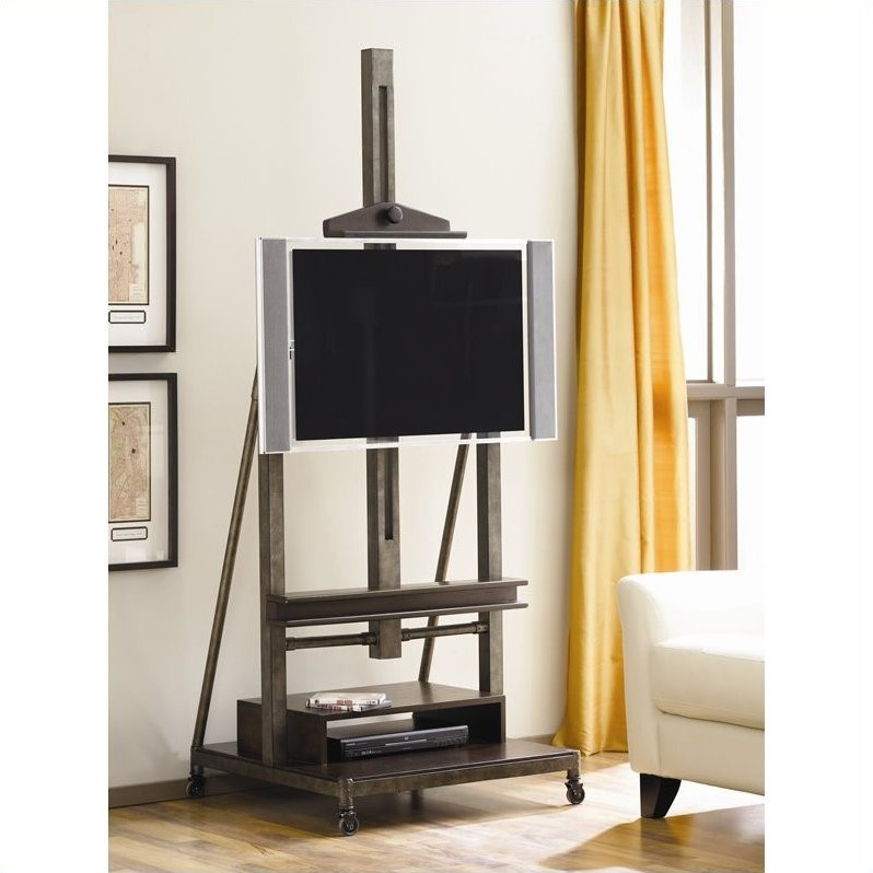  furniture tv stands hammary structure tv easel stand in distressed