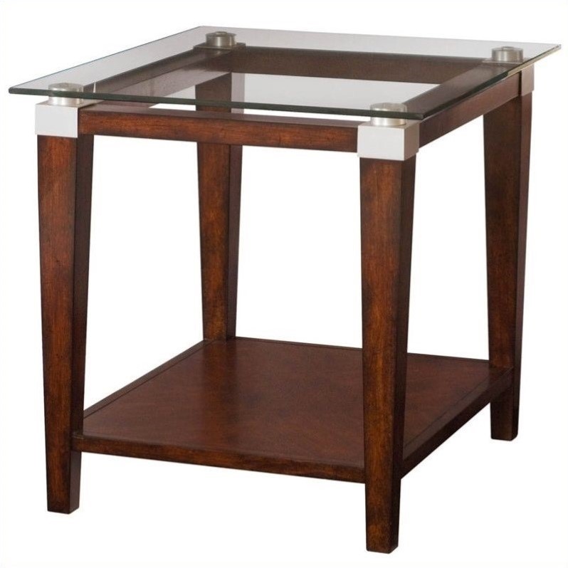 Hammary Solitaire Rectangular End Table in Rich Dark Brown - 247-915