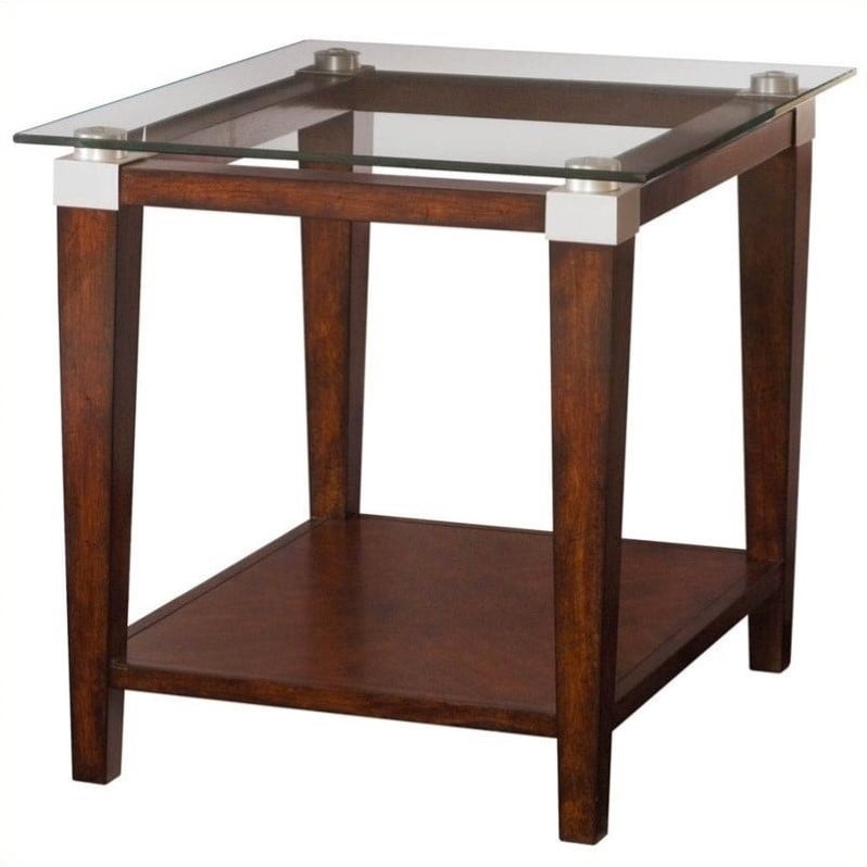 Hammary Solitaire Rectangular End Table in Rich Dark Brown ...