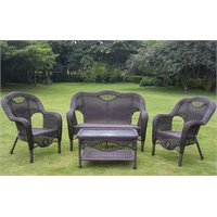 international caravan 4 piece wicker patio