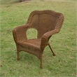 International Caravan Monaco Resin Patio Chair in Pecan (Set of 2)