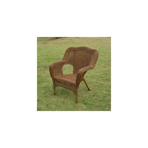 International Caravan Monaco Resin Patio Chair in Mocha (Set of 2)
