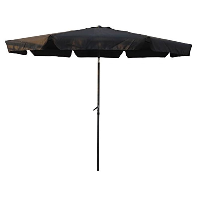 International Caravan St. Kitts 8' Tilt Crank Patio Umbrella in Black