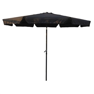 International Caravan St. Kitts 8' Tilt Crank Patio Umbrella in Black