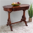 International Caravan Windsor Carved Writing Desk in Walnut Stain