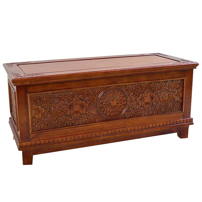 International Caravan Windsor Carved Wood Trunk
