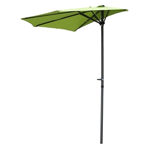 International Caravan St. Kitts 9' Half Patio Umbrella in Aqua Blue