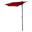 International Caravan St. Kitts 9' Half Patio Umbrella in Chocolate